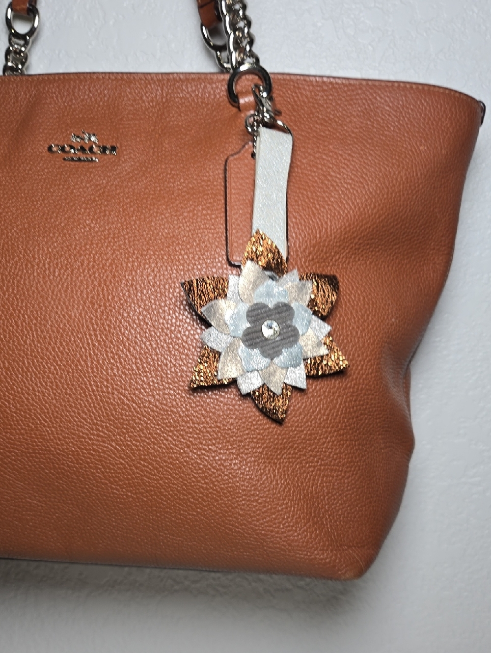 Handmade Leather Keychain Bag Charm